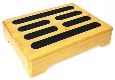 Image de Échelle d'accès en bois avec surface antidérapante - Échelle robuste pour les salles de bain et les lavabos