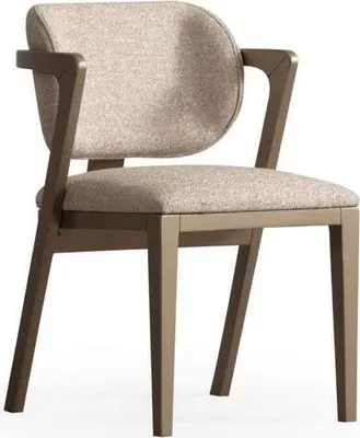 Produktbild von Beiger Esszimmer Stuhl Exklusive Esszimmerstühle Designer Holzgestell