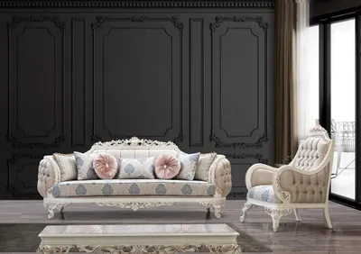 Immagine prodotto di Set di divani Divani classici Poltrone Set da salotto 3+1 posti Chesterfield