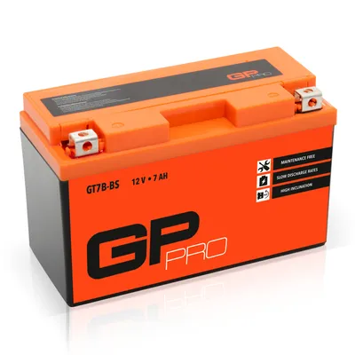 Image de Batterie gel GP-PRO GT7B-BS, 12 V, sans entretien, compatible avec Yamaha Cygnus