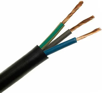 Produktbild von Gummikabel H07RN-F schwarz [EUR 1,80/m] Gartenkabel  3 x 1,5 mm2 - 10 m
