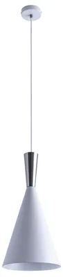 Produktbild von Pendelleuchte Hängelampe Esszimmer Esstischlampe 1,5m Textilkabel Kürzbarø18,5cm Lampentyp 1-flammig Farbe Weiß/Alu gebürstet