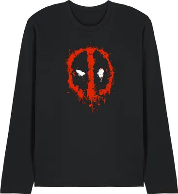 Immagine prodotto di Deadpool - Maglietta uomo/donna unisex, logo, manica lunga TV28596 (S) (Nero)
