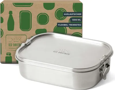 Produktbild von ECO Brotbox - Bento Flex+ - auslaufsichere Edelstahl Lunchbox rechteckig