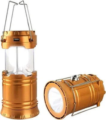 Obrázok produktu pre Solárna campingová lampa – LED baterka – 300 lúmenov – pre vonkajšie použitie/núdzové situácie – skladacia