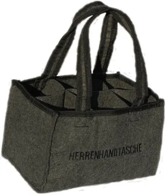 Produktbild von Filzhandtasche für 6 Flaschen Herrenhandtasche Männerhandtasche Sixpack Tasche