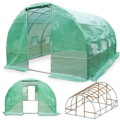 Produktbild von Folien Gewächshaus TOM GH-1200 | 300×200×400 cm (B×H×T) | 140g/m² | Gitterschutzfolie | Wasserfest | UV-Beständig Erdanker