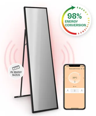 Zdjęcie produktu dla Grzejnik na podczerwień Klarstein z lustrem, termostatem, detekcją otwartych okien, aplikacją, bez CO₂, IP900W