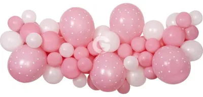 Produktbild von Ballon-Set für Girlande Baby Pink, 65 Stück