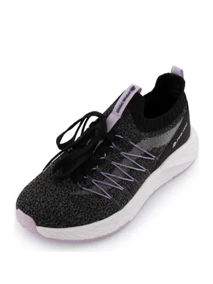 Produktbild von Schwarze Damen Freizeitschuhe für den Alltag mit Textil-Obermaterial und Gummi-Sohle