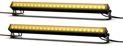 Produktbild von LED-Wallwasher-Leuchten - DMX-Bühnenbeleuchtung - 2er-Pack - 72 W - RGB - Wasserdicht - 24 x 3 W LED - EU-Stecker