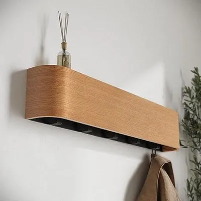 Produktbild von Famanu Wandgarderobe mit Ablage - 52,9 x 7,1 x 10 cm