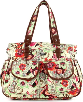 Produktbild von Oilily Umhängetasche Schultertasche Tropical Birds Diaper Bag Cream-White weiß mehrfarbig