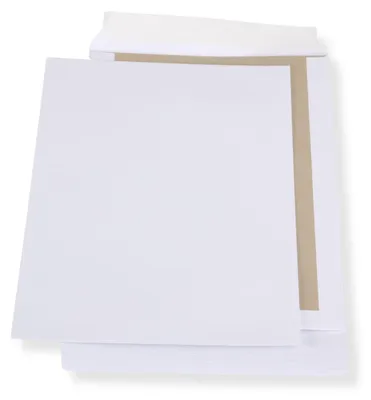 Produktbild von B4 Papprückwand-Versandtaschen weiß · stabiler 450g Karton · Umschläge 250 x 353 mm 25 Stück