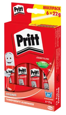Produktbild von Pritt Klebestift Multipack 6 ST x 22g , 9H PS6BF