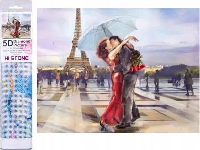 Image de Mosaïque Diamant Norimpex - Couple amoureux sous la Tour Eiffel à Paris 1006387