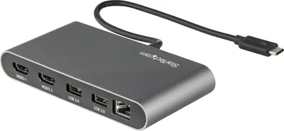 Image de StarTech.com Thunderbolt 3 Mini Dock - Station d'accueil mobile TB3 avec deux écrans, HDMI 4K 60 Hz