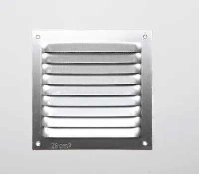 Image de Grille Aluminium Fepre 100x100mm Design Sans Bord, Aluminium Naturel - Fepre