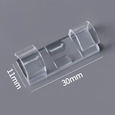 Image de Lot de 20 attaches autocollantes pour câbles : organiseurs pour câbles TV et PC, supports pour câbles réseau, usage domestique