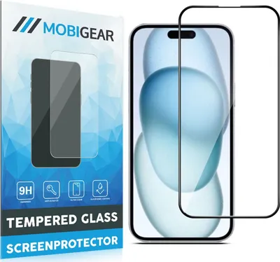 Produktbild von Mobigear Premium iPhone 16 Plus Panzerglas Gehärtetes Glas Displayschutz - Hüllenfreundlich - Schwarz