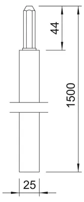 Zdjęcie produktu dla Pręt uziemiający Omex - Pręt uziemiający 1500 mm 219 25 OMEX FT/1,5m