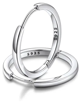 Productafbeelding van Solidchoice - Grote Zilveren Hoepel Oorbellen 18 mm voor Dames en Meisjes