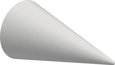 Produktbild von Interdeco Endstücke / Zierabschlüsse für Gardinenstangen mit 20 mm Ø Weiß, Typ Siveo (Kegel), Pack. 2 Stück