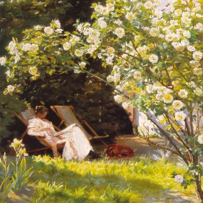 Obrázek produktu pro Peter Severen Kroyer umělecký obraz - Růžová zahrada, 1893 (100 x 100 cm)