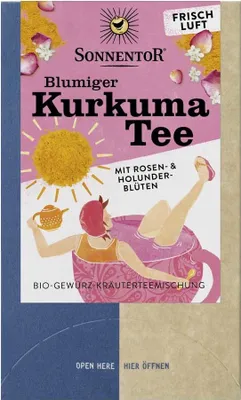 Produktbild von Sonnentor Bloemige Kurkuma Thee  (18 stuks)