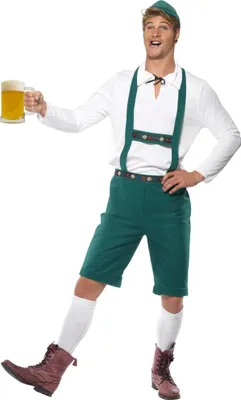 Obrázek produktu pro Smiffys - Kostým "Beer Fest" - pánský SM2015 (M) (zelená/bílá)
