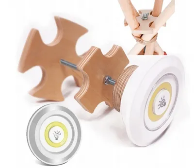 Obrázok produktu pre Baby Nellys Drevený stabilizátor + LED lampa pre stan/tepee