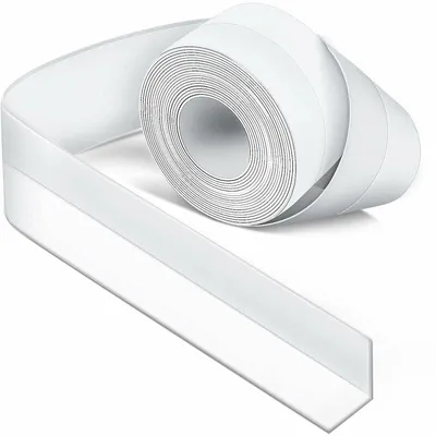 Produktbild von Weiße Silikon-Badezimmerdichtung, Badewannendichtung, Dichtungsband, schimmelresistent und wasserdicht, weiches Klebeband, geeignet für Küche, Toilette, Ecken (3,8 cm * Länge 3,2 m)