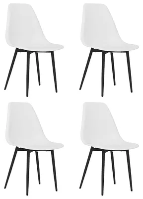 Immagine prodotto di vidaXL Sedie da pranzo 4 pz. Bianco PP