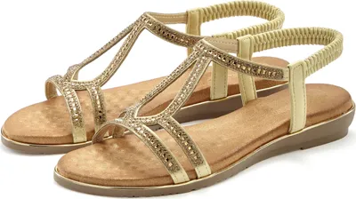 Produktbild von VIVANCE Sandale Sandalette, Sommerschuh, goldfarben Größe 42