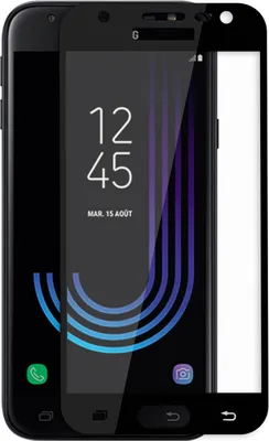 Produktbild von Avizar, Displayschutzfolie aus gehärtetem Glas für Samsung Galaxy J3 2017, Schwarz