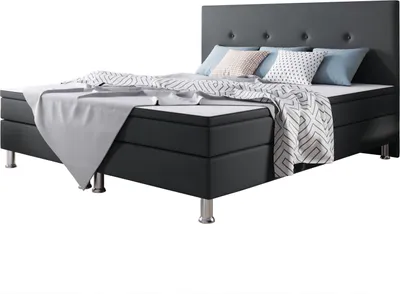 Produktbild von Boxspringbett Jump 180x200 Webstoff Anthrazit Typ 2