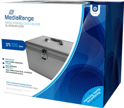 Produktbild von MediaRange Archivierungskoffer für 120 CD/CDs, silber