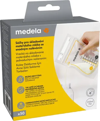Image de MEDELA Easy Pour Réservoirs à lait 210 ml, 50 pièces