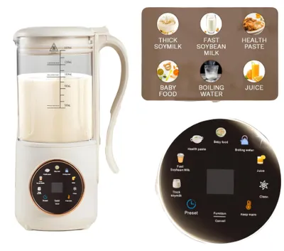 Immagine prodotto di Frullatore ad alte prestazioni, capacità di 1400 ml, lame in acciaio inossidabile 304, tensione di 220V, timer a 12 ore, 9 funzioni preimpostate