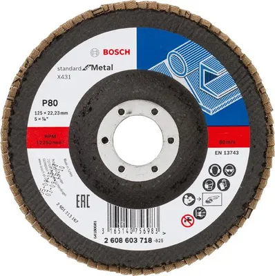 Produktbild von Fächerschleifscheibe X431 Standard for Metal, gerade, 125 mm, 80, Glasgewebe