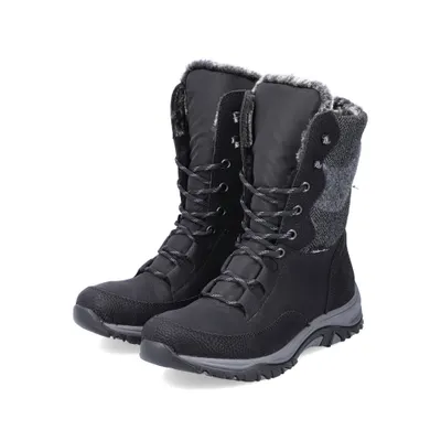 Produktbild von Rieker Damen Schnürstiefel schwarz/grau, Damen:36 EU