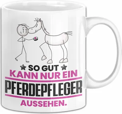 Produktbild von Pferdepfleger Geschenk Tasse So Gut Kann Nur Ein Pferdepfleger Aussehen Geschenkidee Kaffee-Becher (Weiß)