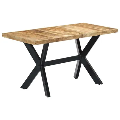 Produktbild von The Living Store Esstisch 140 x 70 x 75 cm Massives Raues Mangoholz