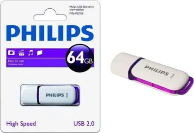 Image de Clé USB 2.0 Philips 64 Go, Snow Edition, we-pu