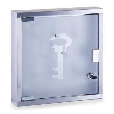 Produktbild von Zeller Schlüsselkasten, Edelstahl/Glas 30x6x30