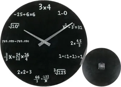 Obrázok produktu pre Nástenné hodiny Out of the Blue Black Glass - Mathematic