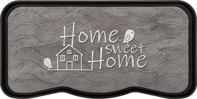 Produktbild von e-floor Schuhmatte 38x75 cm Sweet Home - 100% recycelt, Wasserdichte, pflegeleicht, Kunststoffmatte schützt Böden vor Schmutz & Wasser