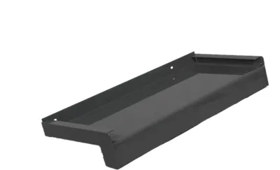 Produktbild von Aluminium Fensterbank RAL 7016 Anthrazitgrau 240 mm Ausladung S 6 Aluminiumabschluss mit Putzkante 1400 mm