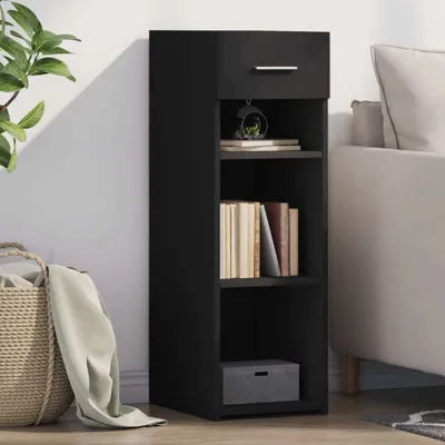 Zdjęcie produktu dla vidaXL Kredens czarny 30x42,5x93 cm Materiał drewnopochodny