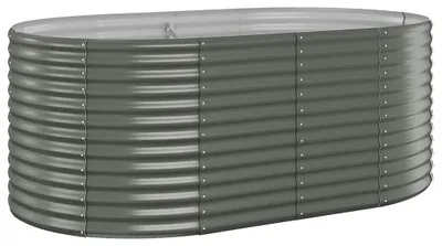 Productafbeelding van vidaXL Verhoogde plantenbak, verzinkt staal, 175x100x68 cm, grijs